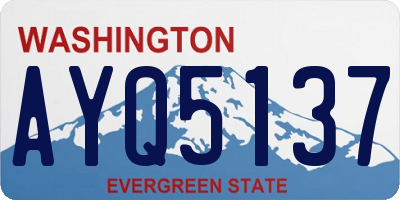 WA license plate AYQ5137