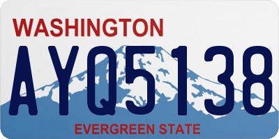WA license plate AYQ5138