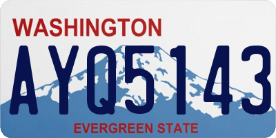 WA license plate AYQ5143