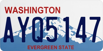 WA license plate AYQ5147