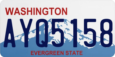 WA license plate AYQ5158