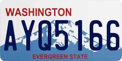 WA license plate AYQ5166