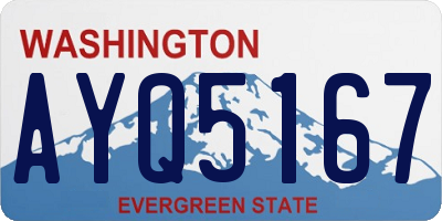 WA license plate AYQ5167