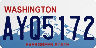 WA license plate AYQ5172