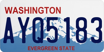 WA license plate AYQ5183