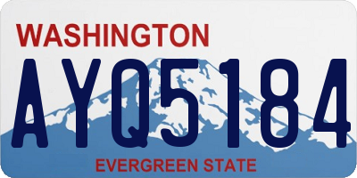 WA license plate AYQ5184