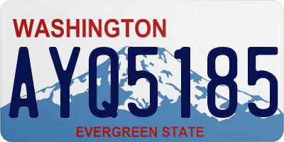 WA license plate AYQ5185