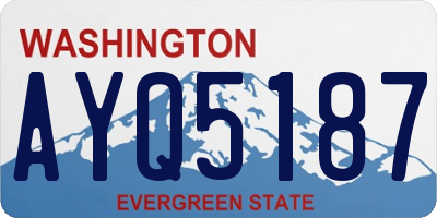 WA license plate AYQ5187