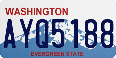 WA license plate AYQ5188