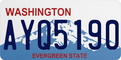 WA license plate AYQ5190