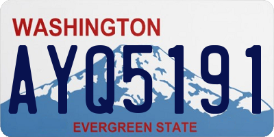 WA license plate AYQ5191
