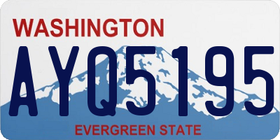WA license plate AYQ5195