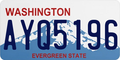WA license plate AYQ5196