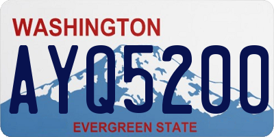 WA license plate AYQ5200