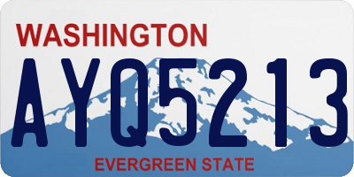 WA license plate AYQ5213