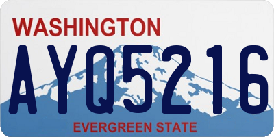 WA license plate AYQ5216