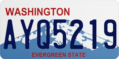 WA license plate AYQ5219