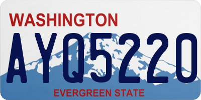 WA license plate AYQ5220