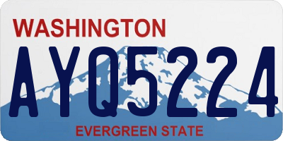WA license plate AYQ5224