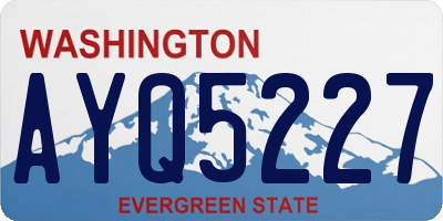 WA license plate AYQ5227