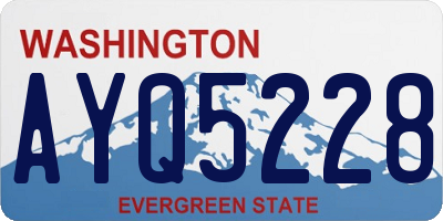 WA license plate AYQ5228