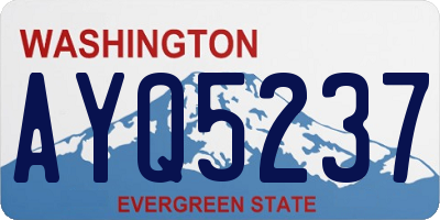 WA license plate AYQ5237