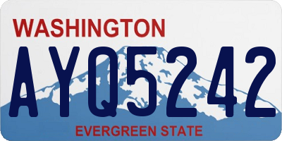 WA license plate AYQ5242