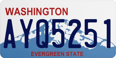 WA license plate AYQ5251
