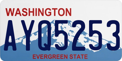 WA license plate AYQ5253