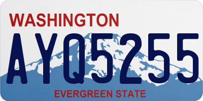 WA license plate AYQ5255