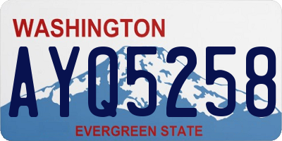 WA license plate AYQ5258