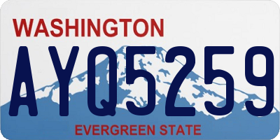 WA license plate AYQ5259