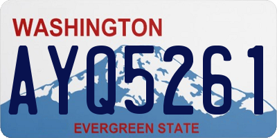 WA license plate AYQ5261