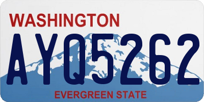 WA license plate AYQ5262