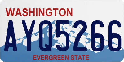 WA license plate AYQ5266