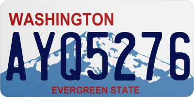 WA license plate AYQ5276
