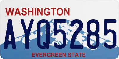 WA license plate AYQ5285