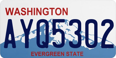 WA license plate AYQ5302