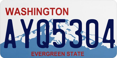 WA license plate AYQ5304