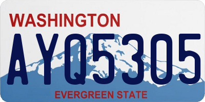WA license plate AYQ5305