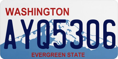 WA license plate AYQ5306