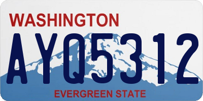 WA license plate AYQ5312