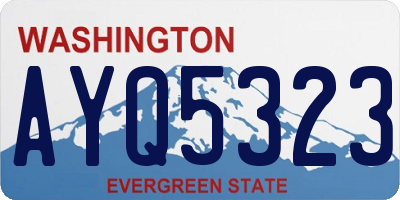 WA license plate AYQ5323