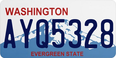 WA license plate AYQ5328