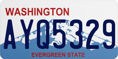 WA license plate AYQ5329