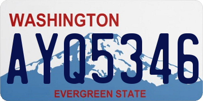 WA license plate AYQ5346