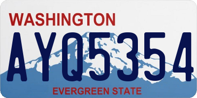 WA license plate AYQ5354