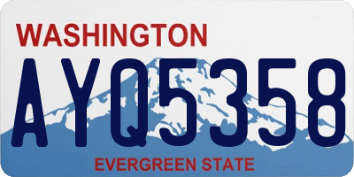 WA license plate AYQ5358