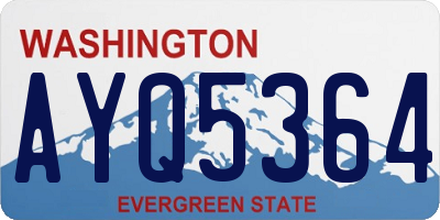 WA license plate AYQ5364