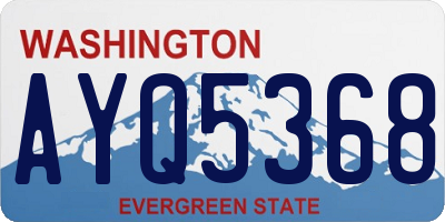 WA license plate AYQ5368